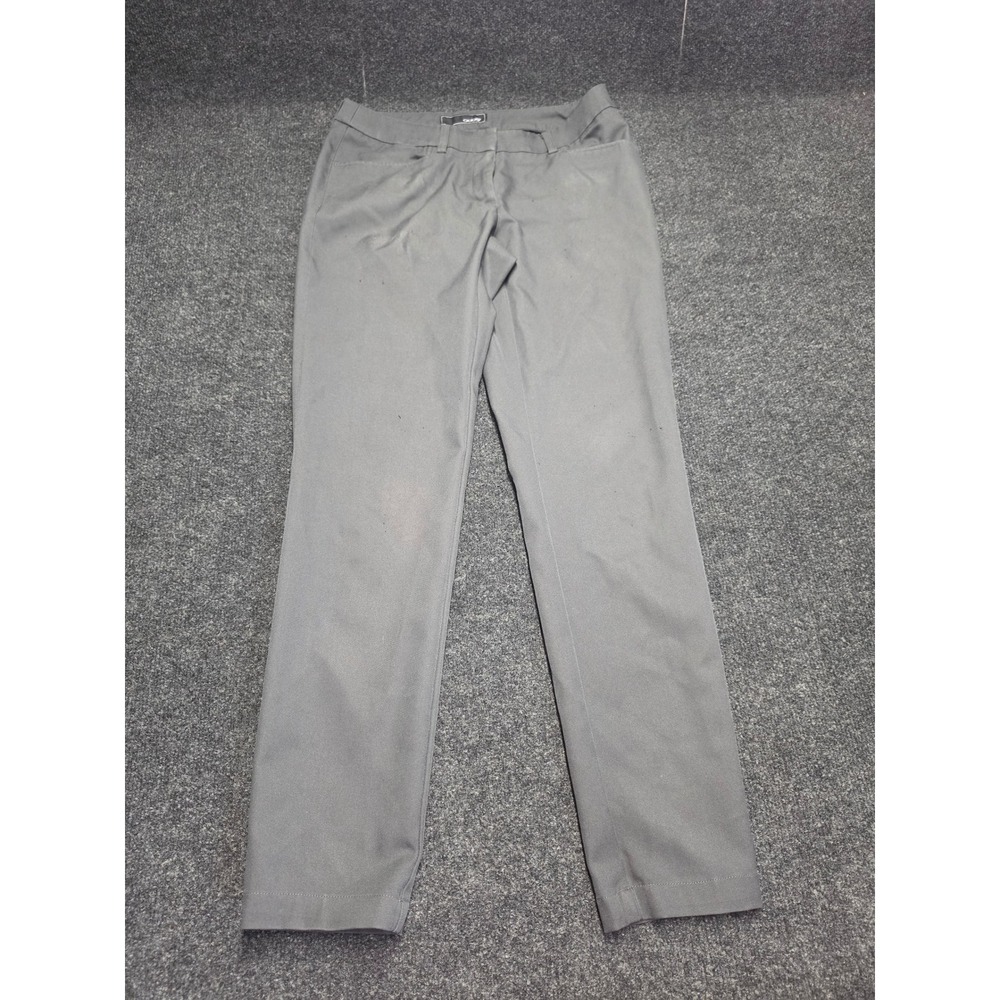Oobe Mens Charcoal Gray Straight Leg Dress Pants Flat Front Trousers Size 31/31